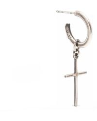 Werkstatt:münchen - Cross-Pendant Hoop Earrings - Lyst