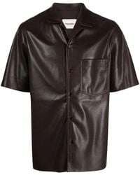 Nanushka - Camp Faux-Leather Shirt - Lyst