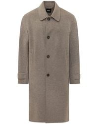 BOSS - Manteau Ample En Laine Mélangée - Lyst
