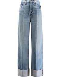 RE/DONE - Cuffed Jeans - Lyst