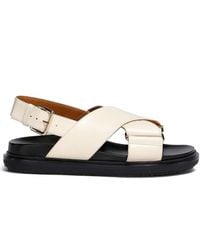 Marni - Fussbet Leather Sandals - Lyst