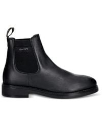 GANT - Elasticated Leather Chelsea Boots - Lyst