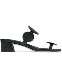 Bernardo - Circle-Detail Block-Heel Sandals - Lyst