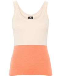 PS by Paul Smith - Colourblock Ribbed Tank Top - Lyst