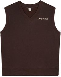 Sporty & Rich - Syracuse Embroidered Cotton Vest - Lyst