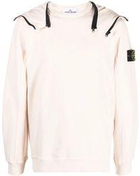 Stone Island - Logo-Patch Long-Sleeve Hoodie - Lyst