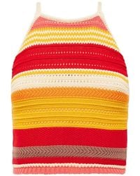 Laneus - Striped Knitted Tank Top - Lyst