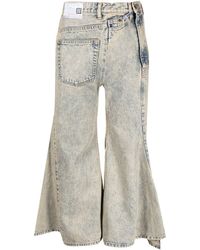 Maison Mihara Yasuhiro - Cropped Flared Denim Jeans - Lyst