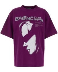 Balenciaga - Oversized Logo-Print T-Shirt - Lyst