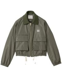 Miu Miu - Technical Fabric Blouson Jacket - Lyst