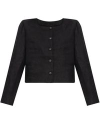 Posse - Emma Button-Front Linen Jacket - Lyst