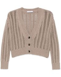 Max Mara - Open-Knit Cropped Cardigan - Lyst