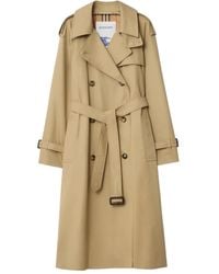 Burberry - Double-breasted belted trench coat - Lyst