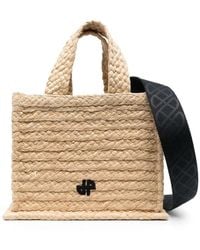 Patou - Small Jp Raffia Tote Bag - Lyst