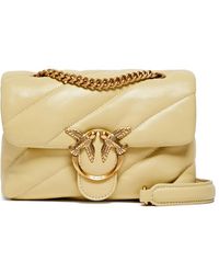 Pinko - Small Love Quilted Chain Cross Body Bag - Lyst