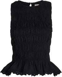 Faithfull the Brand - Thea Shirred Cotton Top - Lyst