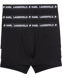 Karl Lagerfeld - Set 3 Boxer Con Banda Logo - Lyst