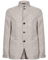ZEGNA - Il Conte Oasi Button Micro-Check Jacket - Lyst