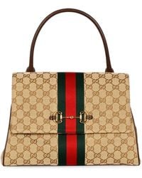 Gucci - Medium Paparazzo Web-Stripe Tote Bag - Lyst