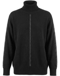 P.A.R.O.S.H. - Braided-Detail Roll-Neck Sweater - Lyst