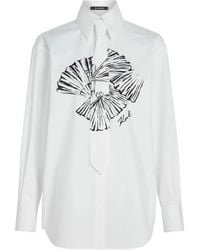 KARL LAGERFELD - Camisa Con Detalle De Lazo - Lyst