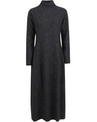 Antonelli - Sequin high-neck maxi dress - Lyst