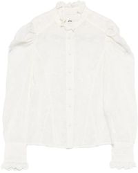 Isabel Marant - Zorica Zijden En Katoenen Blouse Met Borduurwerk - Lyst