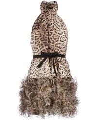 Giambattista Valli - Ruffled Print Dress - Lyst