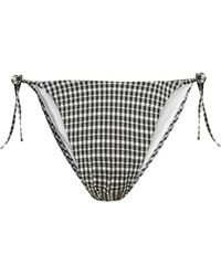 KARL LAGERFELD - Bas De Bikini Ikon À Carreaux Vichy - Lyst