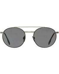 Burberry Sonnenbrille mit Doppelsteg - Grau