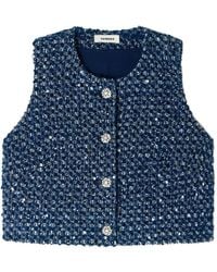 Sandro - Sequin Crop Top - Lyst