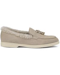 Doucal's - Loafer Mit Shearling-Besatz Und Quasten - Lyst