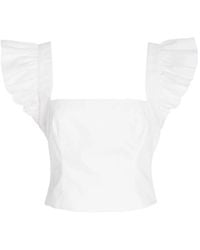 Cara Cara - Hyannis Ruffled-Sleeve Top - Lyst