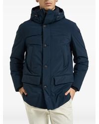 Woolrich - Hooded Button-Fastening Coat - Lyst