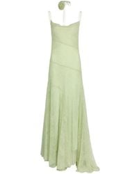 de la vali silentium maxi dress SILENTIUM MAXI DRESS IN CHOCOLATE BROWN LACE  DE LA VALI OFFICIAL