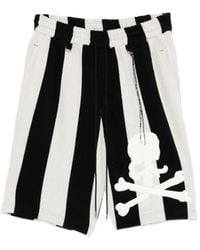 MASTERMIND WORLD - Skull-Patch Striped Shorts - Lyst