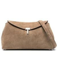 TOTEME - T-Lock Suède Schoudertas - Lyst