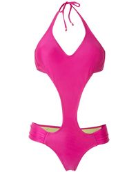 Amir Slama - Draped Cut-Out One-Piece - Lyst