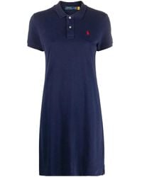 Polo Ralph Lauren - Newport/C3870 Logo-Embroidered Cotton-Pique Dress - Lyst