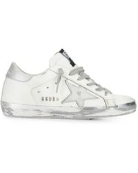 Golden Goose - Super-Star Distressed-Effect Sneakers - Lyst