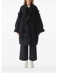 MEIMEIJ - Ruffled Floral-Appliqué Coat - Lyst