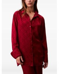 Calvin Klein - Geometric-Patterned Pajama Shirt - Lyst