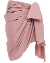Chloé - Falda Midi Drapeada Con Diseño Cruzado - Lyst