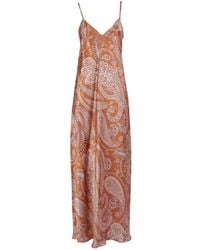 Antonelli - Paisley-Pattern Silk Maxi Dress - Lyst