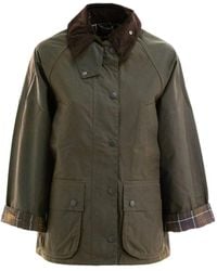 Barbour - Corduroy-Collar Tartan-Cuff Jacket - Lyst