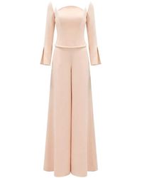 Gemy Maalouf - Structured-Neckline Jumpsuit - Lyst