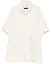 Liska - Fur-Trim Patch-Pocket Coat - Lyst