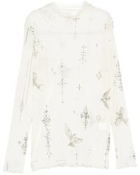 Limi Feu - Tattoo-Printed Tulle-Turtle Neck T-Shirt - Lyst