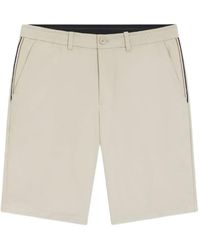 BOSS - Short Rayé À Patch Logo - Lyst