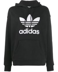 adidas - Sudadera con capucha y logo Trefoil - Lyst